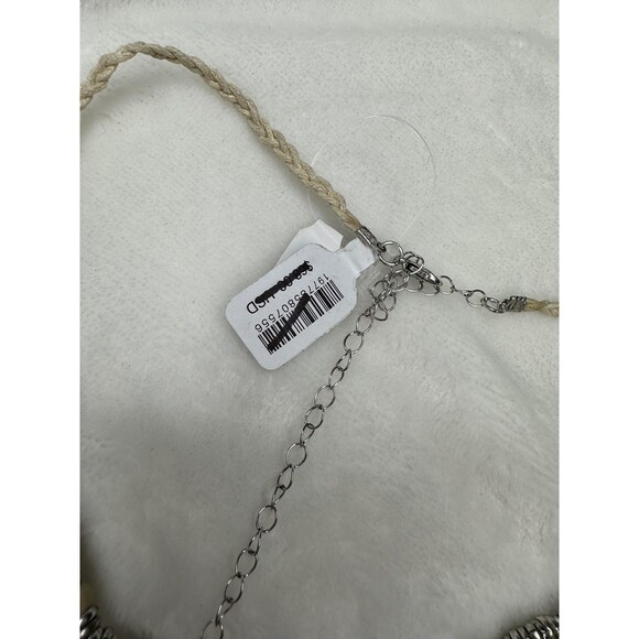 NEW Free People Lately Necklace Mother of Pearl Bohemian Goddess Layered Silver - Picture 3 of 5